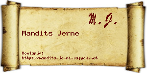 Mandits Jerne névjegykártya